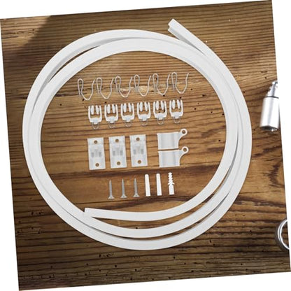 Flexible Bendable Ceiling Curtain Track for Curved Shower Rv Wall Mount Easy Installation Versatile Use Smooth Sliding Mechanism Accessories
