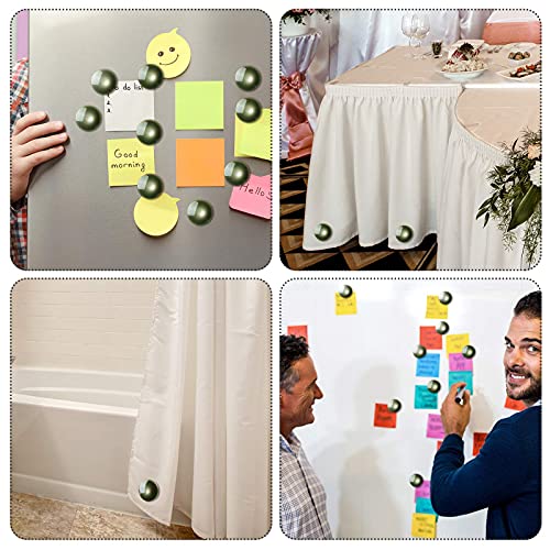 Jetec 12 Pcs/6 Sets Magnetic Curtain Weights No Sew Shower Curtain Magnets Dark Green Plastic Shower Curtains Liner Clips for Light Curtains Tablecloth Liner - color: Dark Green