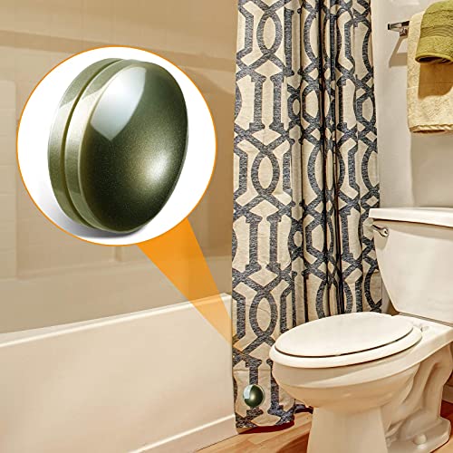 Jetec 12 Pcs/6 Sets Magnetic Curtain Weights No Sew Shower Curtain Magnets Dark Green Plastic Shower Curtains Liner Clips for Light Curtains Tablecloth Liner - color: Dark Green
