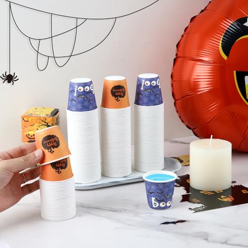 Tamone 300 Pack Halloween Cups 3 oz Bathroom Cups, 3 oz Paper Cups, Mouthwash Cups, Disposable Paper Cups 3oz Purple for Party, Picnic, BBQ, Travel, Home and Event - color: Purple