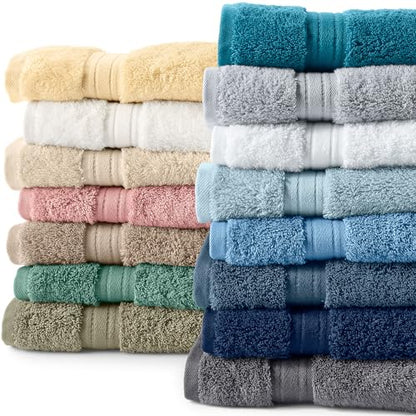 Lands' End Supima Cotton 6 Piece Bath Towel Set Bath Sheet, 1 Piece Dark Sand - color: Dark Sand, size: Bath Sheet, 1 Piece