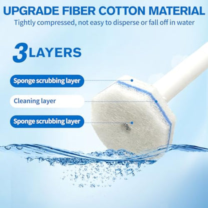 Disposable Toilet Bowl Brush and Holder with 60 Refill Heads, Wand & Caddy | Pre-filled Toilet Cleaner, 5X Cleaning Power, Firm & No Dropping, Wall-Mountable, Fresh Fragrance, Toilet Cleaning Kit - size: Starter Kit+60 Refill Heads