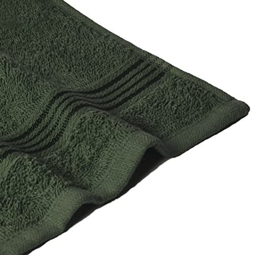 Ultra Soft Cotton Washcloths, Contains 24 Piece Face Cloths 12x12 inch, Ideal for Everyday use Face Towels, Compact & Lightweight Multi Purpose Washcloths - Olive Green - color: Olive Green, size: 24 Pack Washcloths