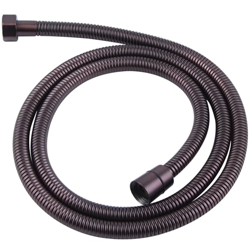 Angle Simple Handheld Shower Hose, Light Oil Rubbed Bronze, 59 Inches | Stainless Steel Flexible Shower Sprayer Hose Replacement, No Tangles, G 1/2 Thread Type - color: Oil Rubbed Bronze, size: 59 Inch
