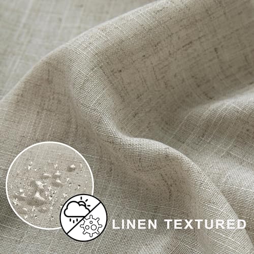 KOUFALL Linen 54x78 Inch Length Waterproof Linen Fabric Shower Curtain - color: Linen, size: 54"W x 78"L (Pack of 1)
