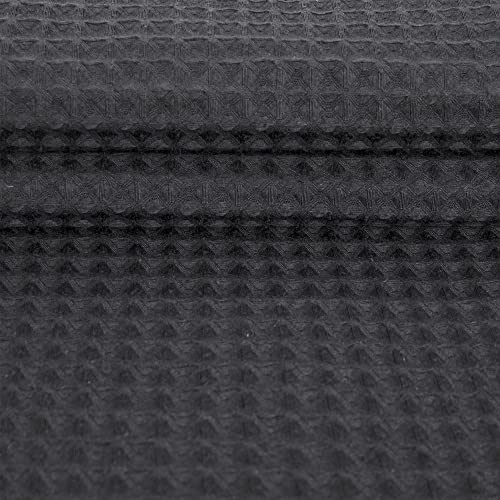 River Dream 36" W Stall Waffle Weave No Hook Shower Curtain with Snap-in Liner,Cotton Blend Fabric Shower Curtain for Bathroom,Black,36Wx74L - color: Black, size: 36"W x 74"L (Pack of 1)