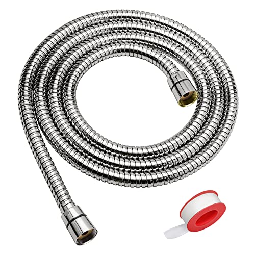 Blissland Shower Hose, 79 Inches Extra Long Stainless Steel Handheld Shower Head Hose with Brass Insert and Nut - Durable and Flexible(Brushed Nickel) - style: 79''Brushed Nickel