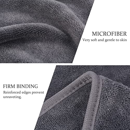 KinHwa Reusable Microfiber Face Towels Makeup Remover Cloths Quick Dry Soft | Facial Washcloths Gentle for Sensitive Skin Reusable Alternative to Disposable Face Wipes 3 Pack Gray - color: Gray, size: 1 Count (Pack of 3)