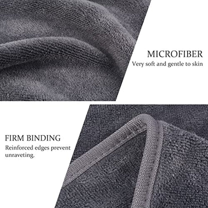 KinHwa Reusable Microfiber Face Towels Makeup Remover Cloths, 12 Pack | Quick Dry Soft Facial Washcloths Gentle for Sensitive Skin Reusable Alternative to Disposable Face Wipes - color: Gray, size: 1 Count (Pack of 12)
