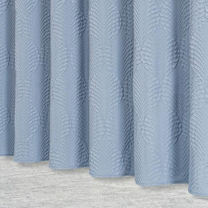 36x72 Small Stall Shower Curtain, Fog Blue Embossed Half Bath Curtain - color: Fogblue, size: 36"W x 72"L (Pack of 1)