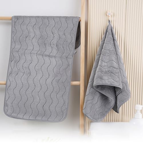 2 Pack Microfiber Towel Set - Quick Drying - Microfiber Velvet Highly Absorbent Towels - Multipurpose Use as Bath Fitness, Bathroom, Shower, Sports, Yoga Towel, 29.5x13.8in