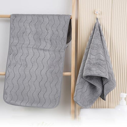 2 Pack Microfiber Towel Set - Quick Drying - Microfiber Velvet Highly Absorbent Towels - Multipurpose Use as Bath Fitness, Bathroom, Shower, Sports, Yoga Towel, 29.5x13.8in