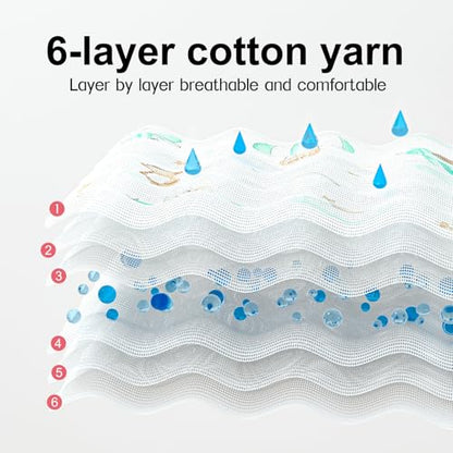 5-Pack Baby Washcloths - Soft Absorbent Viscose from Bamboo Wash Cloths for Babies, Kids, Toddlers, Infant, Newborn Bath Towels, Gentle on Sensitive Skin, 10x10 Reusable Face Towels