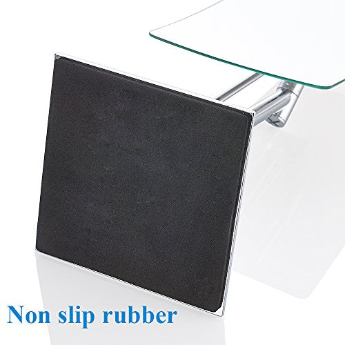 Table Standing Rectangular Vanity Makeup Mirror with 3X Magnification, Made of 304 Stainless Steel, for Hotel Bathroom Polished Chrome - color: Chrome