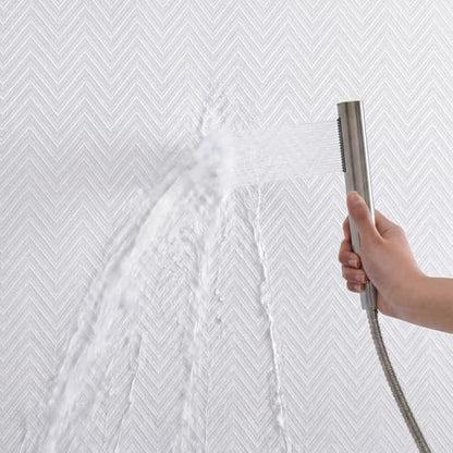 eachope Waterproof Fabric Shower Curtain,No Liner Needed,TPU Laminated Polyester Shower Curtain,Chevron Striped Design with Weighted Magnets and Metal Grommets,72 x 78 Inch,White - color: White, size: 72"W x 78"L (Pack of 1)