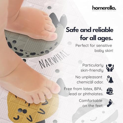 homerella Bathtub Mat Non Slip Kids 40x16 Baby Bath Mat Non Slip Anti Mold | 100% BPA Free, Non Toxic, Mildew Resistant, Machine Washable, Extra Long Kids Bath Mat for Tub Non Slip, Toddler Bath Mat - color: Pink Underwater Abc, size: 40" x 16" (Rectangul