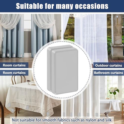 Phoncoo 18pcs Outdoor Curtain Weights, Plastic Wrapped Magnetic Drapery Weights, Waterproof Heavy Duty Curtain Magnets for Heavy Wind, Outside Curtain, Shower Curtain, Tablecloth, Flag (Grey) - color: Grey-18pcs