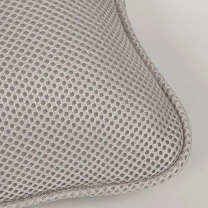 Non- Slip Sponge Bathtub Pillow with Suction Cups Head Pillow Neck Shoulder Support Cushion for Home Hotel Grey
