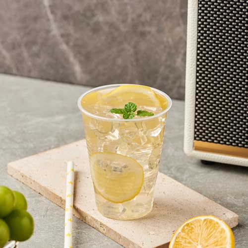 Jaluxing 500 Count 9 oz Crystal Clear Disposable Plastic Cups Bulk PP Cups for Parties, Water, Wine, Cold Drinking (Formerly FULING) - style: 9 OZ.