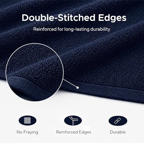 Veteran Textile LLC, Luxury Hotel & Spa, Turkish Cotton, 6 Pieces Towels Set, Max-Softness by Veteran Textile (Navy Blue) - color: Navy Blue
