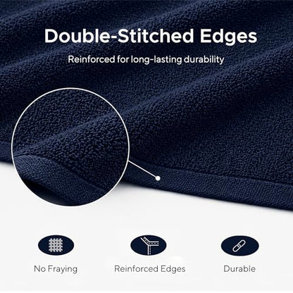 Veteran Textile LLC, Luxury Hotel & Spa, Turkish Cotton, 6 Pieces Towels Set, Max-Softness by Veteran Textile (Navy Blue) - color: Navy Blue