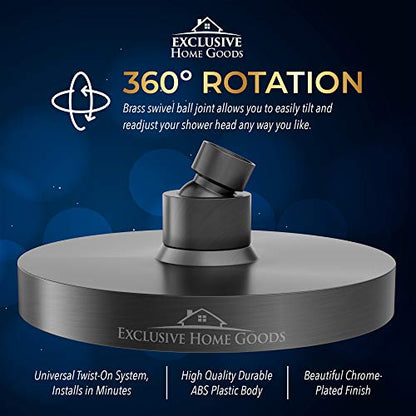 Luxury Rainfall Shower Head - High-Pressure showerhead Jets, rain shower head Ant-Clog Silicone Nozzles (1.8 GPM, Oil-Rubbed Bronze) - color: Oil-Rubber Bronze, size: California 1.8 GPM, 6 Inch Diameter