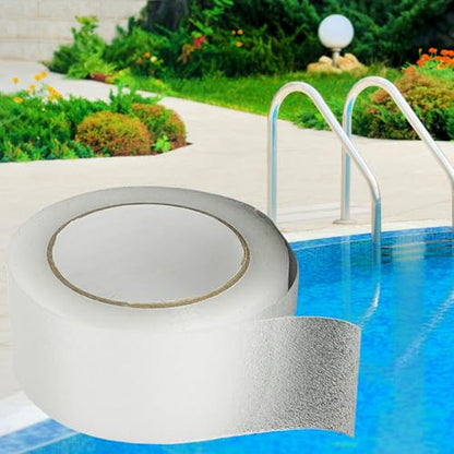 Non Slip Tape Safety Waterproof Non Skid Stair Treads | Safety Tape for Home, Bathroom, Kitchen, Floor, Outdoor, Public Restroom, Pool, Entrance, Aisle - color: Transparent Q pattern 2.5cm*5m