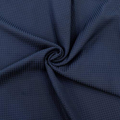 Barossa Design Waffle Weave Stall Shower Curtain Fabric 36 x 72 Inch, Navy | Hotel Luxury Spa, 230 GSM Thick Fabric, Water Repellent, Machine Washable, 36W x 72H for Bathroom Stall - color: Navy Blue, size: 36"W x 72"L (Pack of 1)