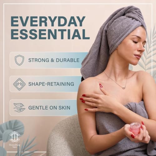Luxe 2-Piece Bath Towel Set – Large Soft Cotton Towels, Absorbent, Durable & Skin-Friendly, Machine Washable, 27 x 54 in, Stone Grey - color: Stone Grey