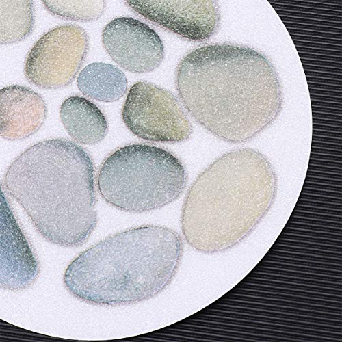 DOITOOL Bathroom Anti Slip Stickers 4 Pack 5.90X5.90 Inch Self-Adhesive Tub Safety Decals with Stone Pattern for Shower Bathtub and Wet Surfaces Prevention