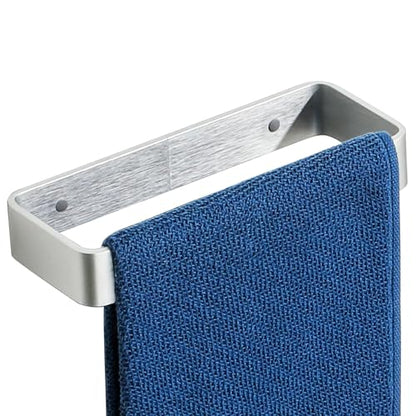 SAYAYO Brushed Nickel Hand Towel Holder for Bathroom Wall, 8 Inch Self Adhesive Towel Bar Hand Towel Rack Square Heavy Duty - color: Brushed Nickel, size: 8 Inch