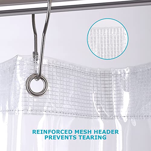 White Shower Curtain Liner,36 x 72 Inches Vinyl 10 G Heavy Duty Plastic Shower Curtain,Waterproof Weighted Bathroom Shower Liner - color: White, size: 36"W x 72"L (Pack of 1)