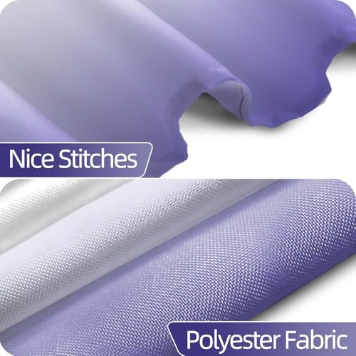 Ombre Purple Stall RV Shower Curtain with Hooks 36x72inches | Machine Washable Waterproof, Modern Solid Boho Gradient, Bathroom Dorm Hotel Room Divider, Easy to Install, Window Curtain - color: Purple, size: 36"W x 72"L (Pack of 1)