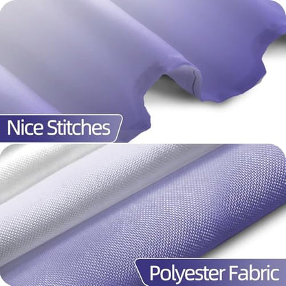 Ombre Purple Stall RV Shower Curtain with Hooks 36x72inches | Machine Washable Waterproof, Modern Solid Boho Gradient, Bathroom Dorm Hotel Room Divider, Easy to Install, Window Curtain - color: Purple, size: 36"W x 72"L (Pack of 1)