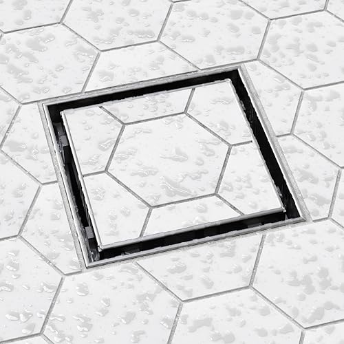 Designline 4 in. x 4 in. Square Drain Tile-in Grate - size: 4", style: Tile-In