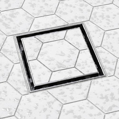Designline 4 in. x 4 in. Square Drain Tile-in Grate - size: 4", style: Tile-In