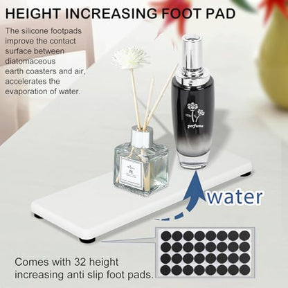 3PCS Stone Drying Tray, Water Absorbing Stone Tray for Sink, Stones Soap Trays, Fast Dry Diatomite Stones Mat,Used for Hand Soaps,Sponge,Toothbrush Holder in Bathroom Counter and Kitchen Sinks - color: 3pcs White