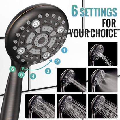 SR SUN RISE Shower Faucet - 12 Inch Multifunctional High Pressure Shower Head System with Handheld Shower Head Fixtures - Valve Included - Oil Rubbed Bronze - color: Oil Rubbed Bronze, size: 12 Inch