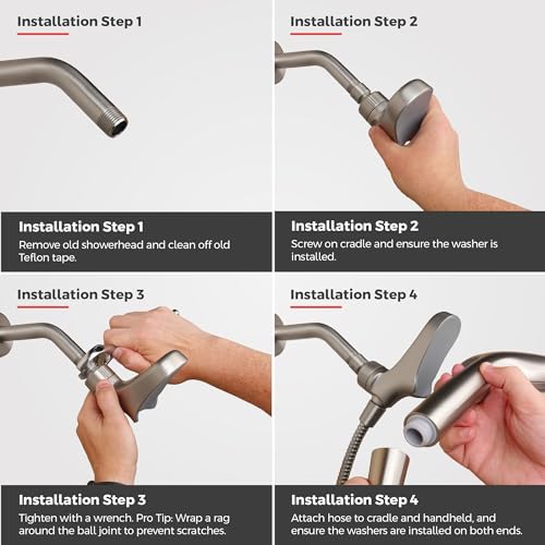 Pfister HydroFuse Handheld Shower Head with Magnetic Docking 6-Function High Pressure 2.5 GPM Polished Chrome Finish Hose Included for Bathroom Shower 016HFM01CC - color: Polished Chrome, size: 2.5 GPM
