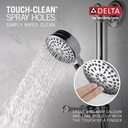 Delta Faucet 9-Spray Slide Bar Hand Held Shower with Hose, Chrome Handheld Shower Head, Slide Bar Hand Shower, Handheld Shower, Detachable Shower Head, Chrome 51900 - color: Chrome