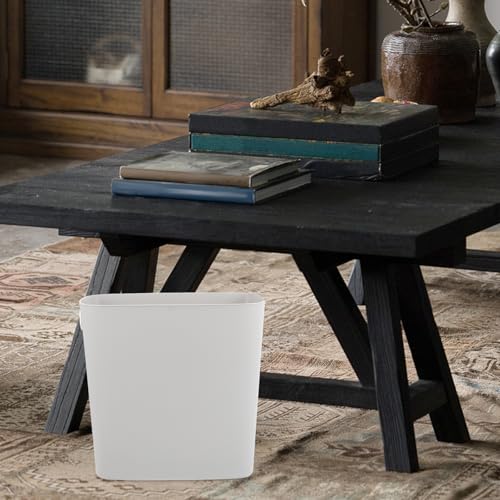 Garbage Can Plastic Trash Bucket Narrow Space Wastebasket for Bathroom Kitchen Bedroom Home Use 1pcs Light Gray