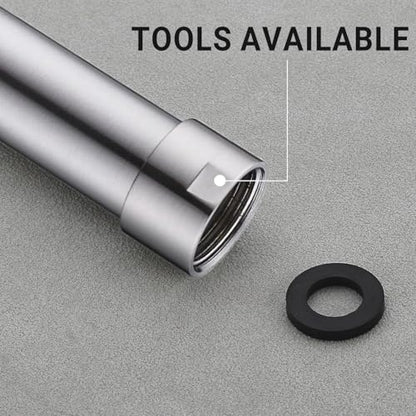 Shower Arm Extender 8 Inch Extension Arm for Rainfall and Handheld Shower Head, Stainless Steel Straight Shower Arm Extension, Female to Male NPT 1/2 Inch, Brushed Nickel - color: Brushed Nickel, style: 8-Inch