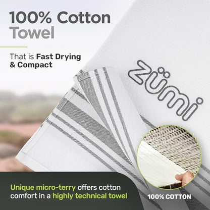 MINI 100% Cotton Camping Travel Towel - Small, Ultralight, Fast Drying, Highly Absorbent, Soft and Gentle on The Skin, Safe for The Planet (28" x 13" White) - color: White Mini