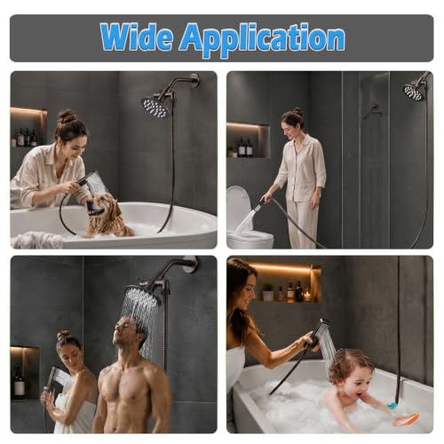 Brass Shower Head Diverter Valve for Handheld Showerhead and Fixed Spray Head G1/2 3 Way Universal Bathroom System Component Replacement Part, Oil Rubbed Bronze - color: Oil Rubbed Bronze
