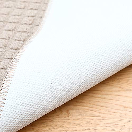 COSYHOMER 32x20 Half Round Kitchen Rug,Non Slip Washable Mat,Beige 1PC | Polypropylene tufted textile,small half circle rug,kitchen sink mat,Kitchen floor mat - color: Beige, size: 1'8" x 2'8" (Semicircular)
