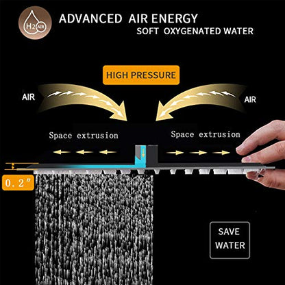 10 In Rain Shower Head High Pressure Rainfall Shower Head Matte Black | Square Rain Bathroom Showerhead, High Flow, Large Stainless Steel, Ceiling Mounted, Wall Mounted, Waterfall Full Body - color: Black, size: 10 Inch
