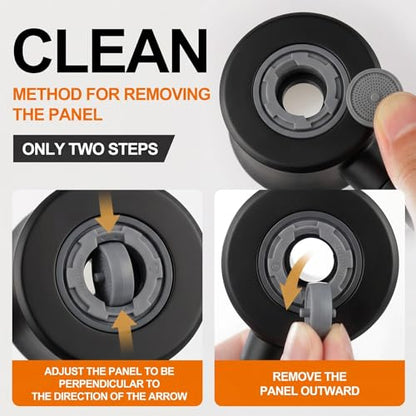 Metal Swivel Sink Faucet Aerator Extender for Kitchen Bathroom | 360° Swivel Faucet Nozzle with 55/64'' Female Thread, Dual Modes Sink Sprayer Attachment, Anti-clogging Design, Black - color: Black
