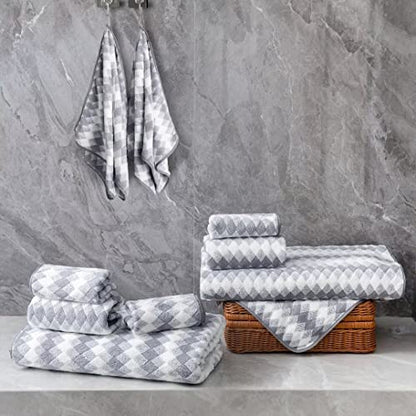 Gray Hand Towels Set 2 Pack-16“x31” Ultra Soft Microfibers Bathroom Towel Set Highly Absorbent Quick Dry Luxury Premium Towel Lightweight Cozy Durable Hand Towel Collection Hotel Spa Gym Kitchen - color: Diamond Gray, size: 2 Pack Hand Towels