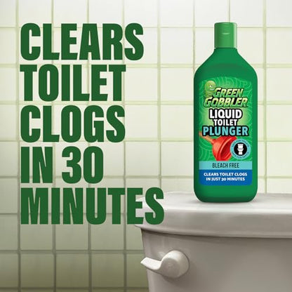Green Gobbler Liquid Toilet Plunger | Clog Remover | Safe for Toilets and Septic | 2 Pack - size: 12 Fl Oz (Pack of 2)