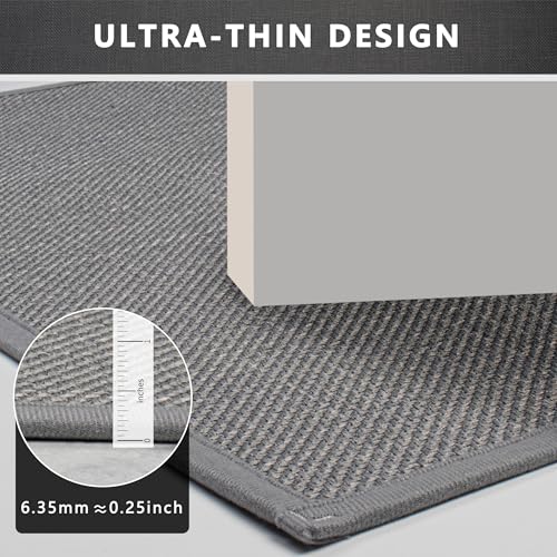 Bathroom Rugs Non Slip Bath Mat, Bathroom Mat Quick Dry | Machine Washable Rugs, Shower Rugs, 17" x 32", Grey Thin Bath Mat Fit Under Door - color: Grey, size: Medium(17"x32")